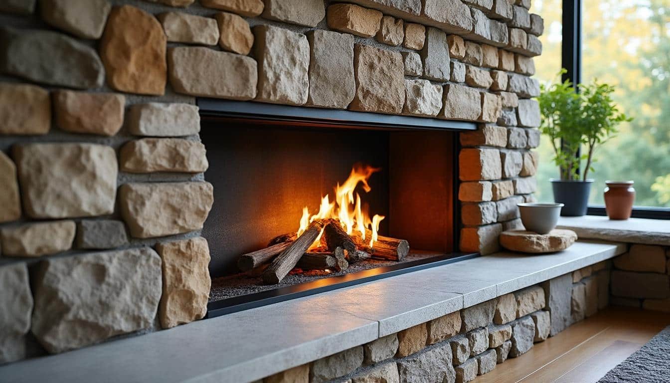 Illustration: Définition et caractéristiques d’une cheminée en pierre de parement