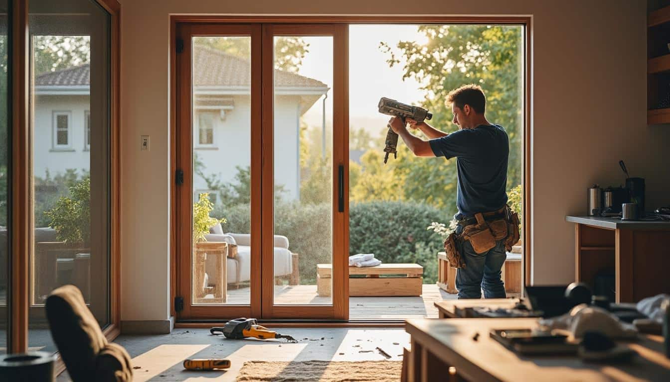 Illustration: Définition et types de cloisons pour porte coulissante