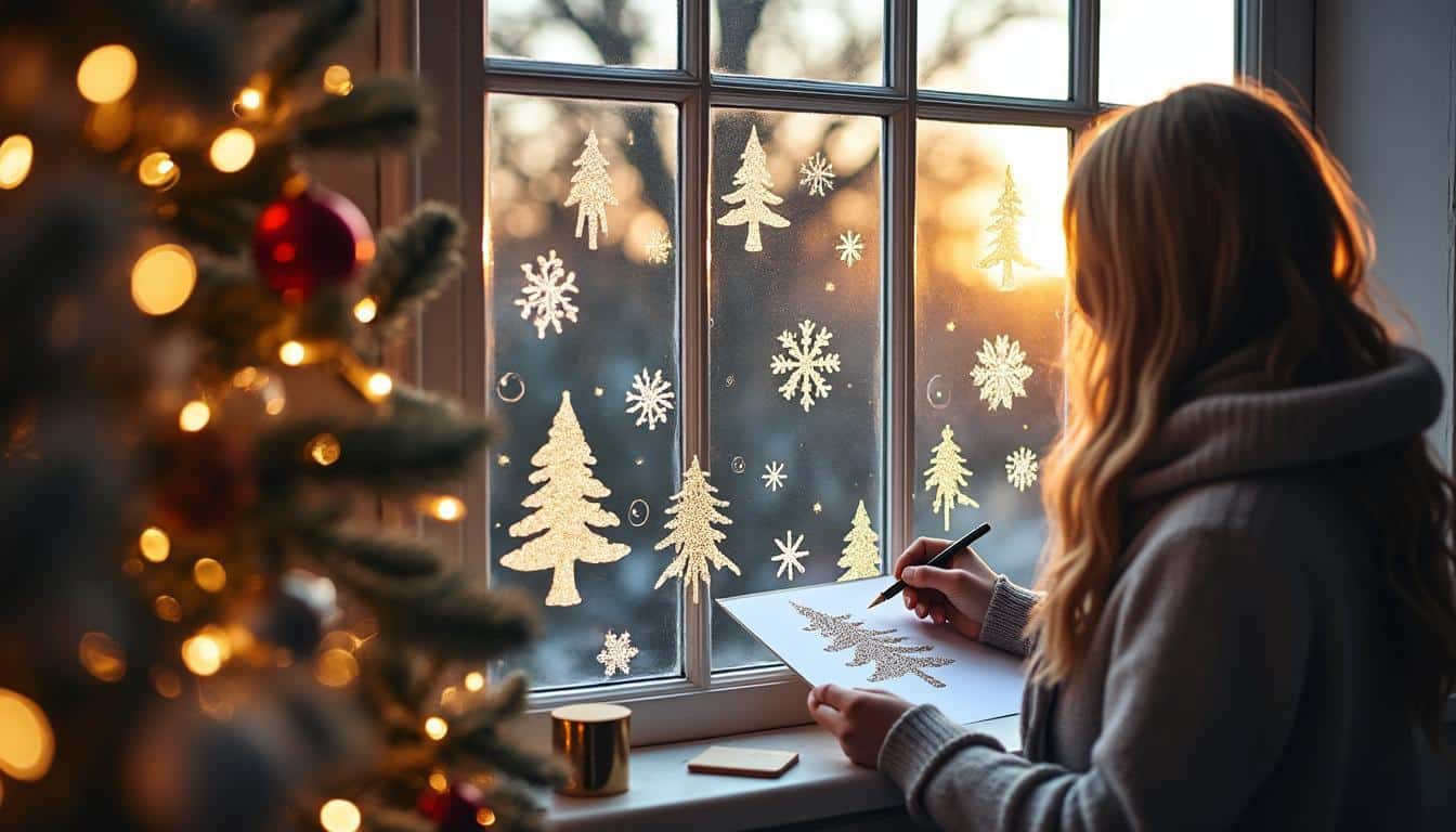 Illustration: Les techniques pour réussir un dessin sur vitre à Noël