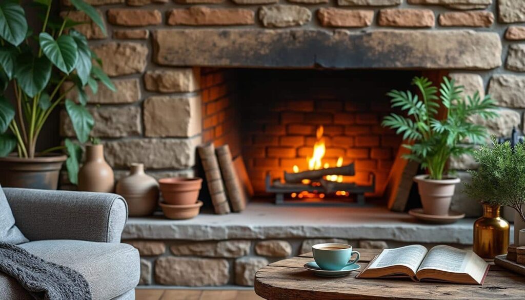 Habiller une cheminée en pierre de parement : conseils et idées déco