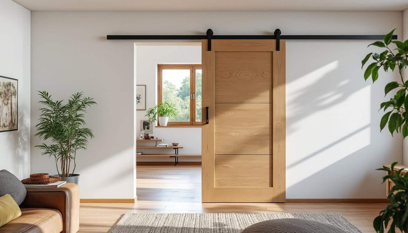 Illustration: Définition et principe de la porte coulissante à galandage