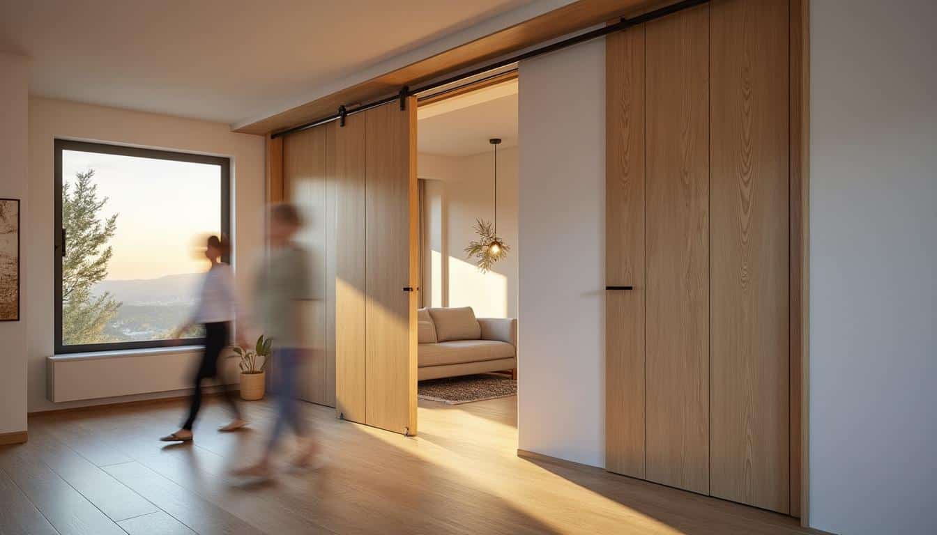 Illustration: Comprendre le fonctionnement d’une porte coulissante à galandage