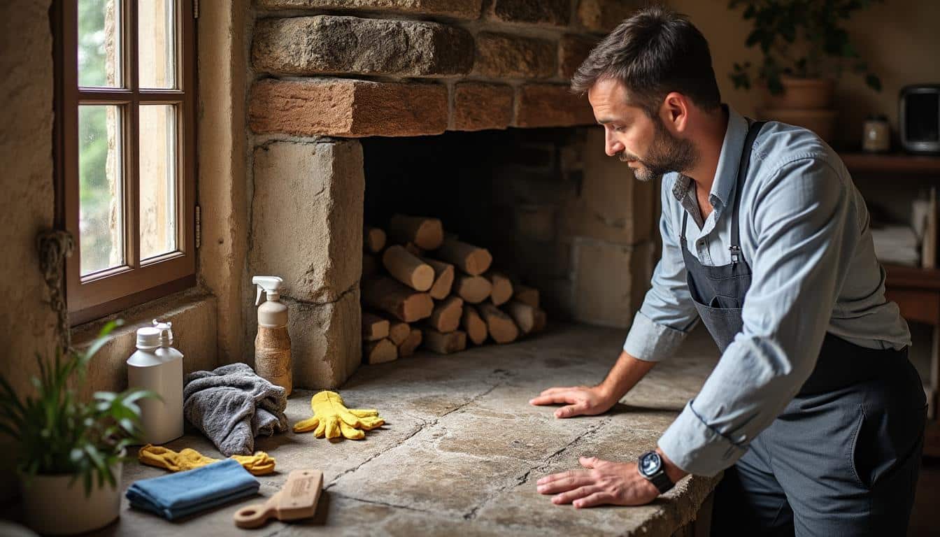 Illustration: Identifier le type de pierre de cheminée et adapter le nettoyage