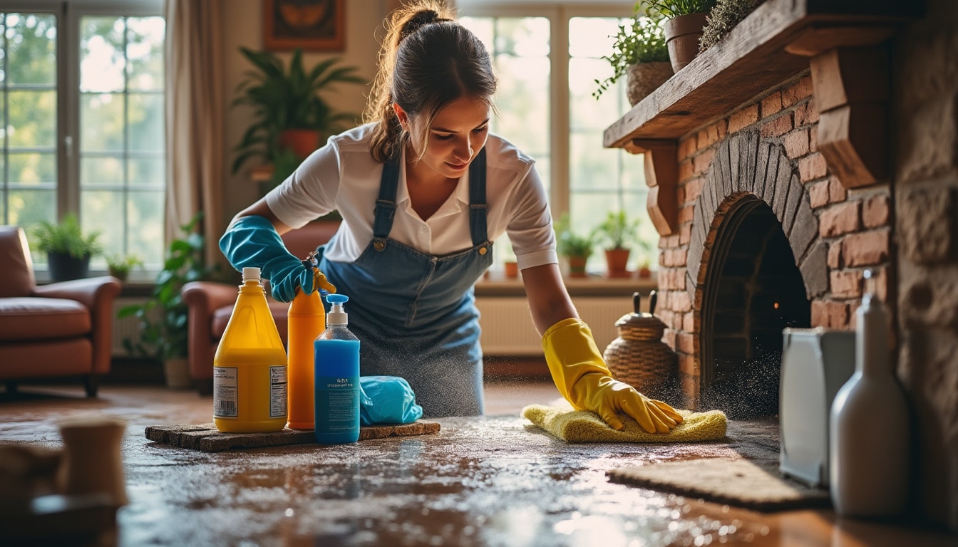 Illustration: Pourquoi et quand procéder au nettoyage de la pierre de cheminée ?