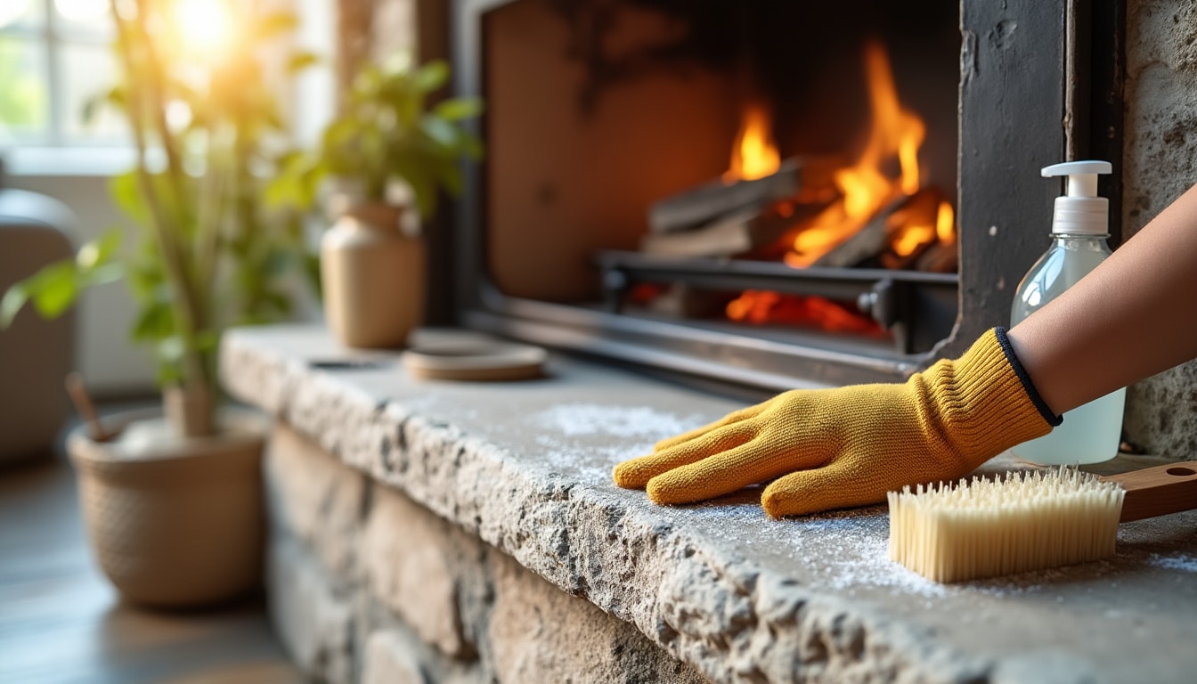 Illustration: Comprendre la pierre blanche poreuse d’une cheminée : spécificités et précautions