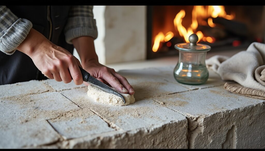 Nettoyer la pierre blanche poreuse d’une cheminée : astuces et conseils