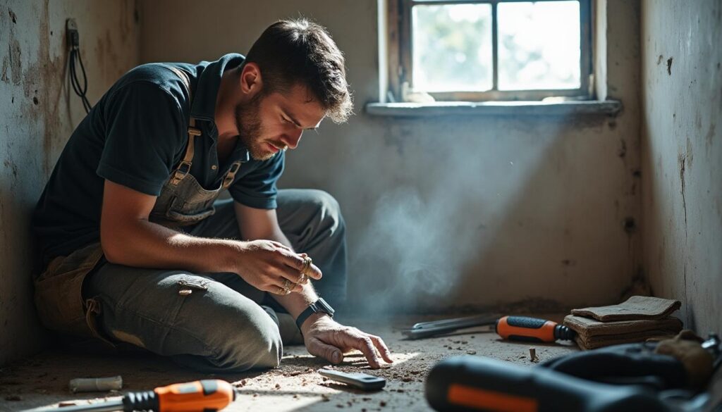 Gérer un assemblage de structure dans une cloison humide