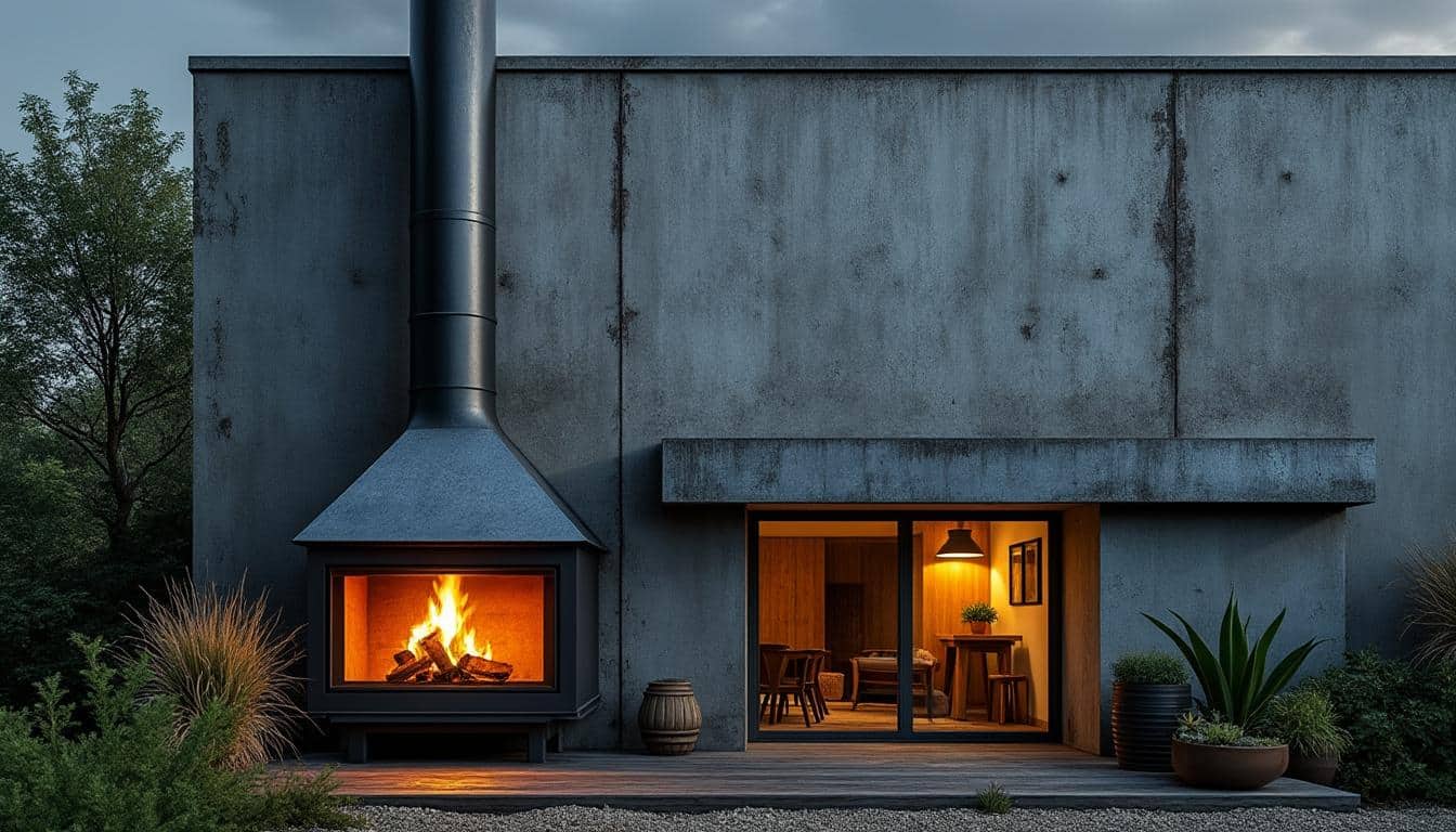 Habillage du conduit de cheminée extérieur : protection et esthétique