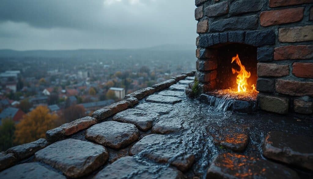 Eau de pluie dans le conduit de cheminée : causes et solutions efficaces